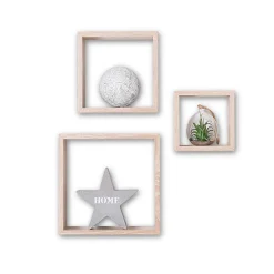 Conjunto de 3 estantes cubo 15/20/25cm
