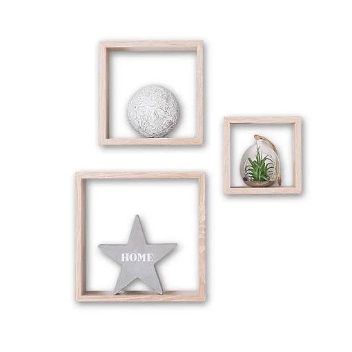 Conjunto de 3 estantes cubo 15/20/25cm