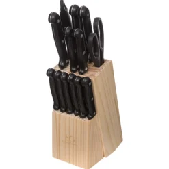 Conjunto de 14 facas cozinha c/ suporte
