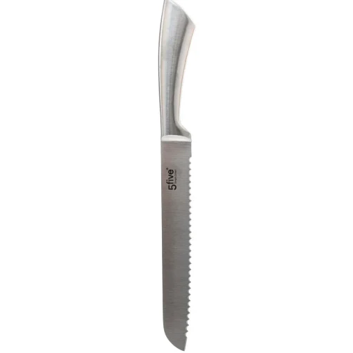 Conjunto de 5 facas e tesoura em inox