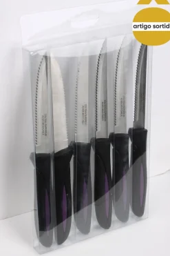 Conjunto de 6 facas para carne