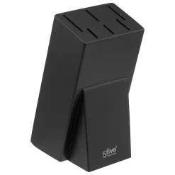 Conjunto de 6 facas SANTOKU preto com suporte