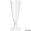 Conjunto de 12 flutes descartáveis
