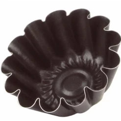 Conjunto de 4 formas caneladas para queques 9cm
