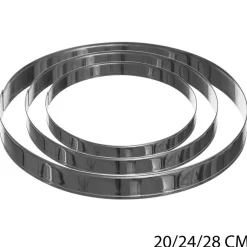Conjunto de 3 formas circulares em inox