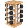 Conjunto de 16 frascos com suporte rotativo