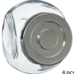 Conjunto de 4 frascos de vidro 200ml