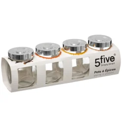 Conjunto de 4 frascos de vidro 200ml
