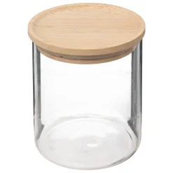 Conjunto de 3 frascos herméticos com tampa de madeira 350ml