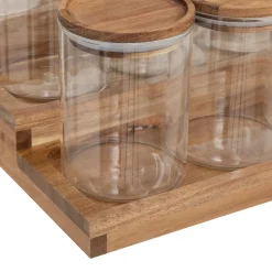 Conjunto de 9 frascos para especiarias com suporte HARMONY