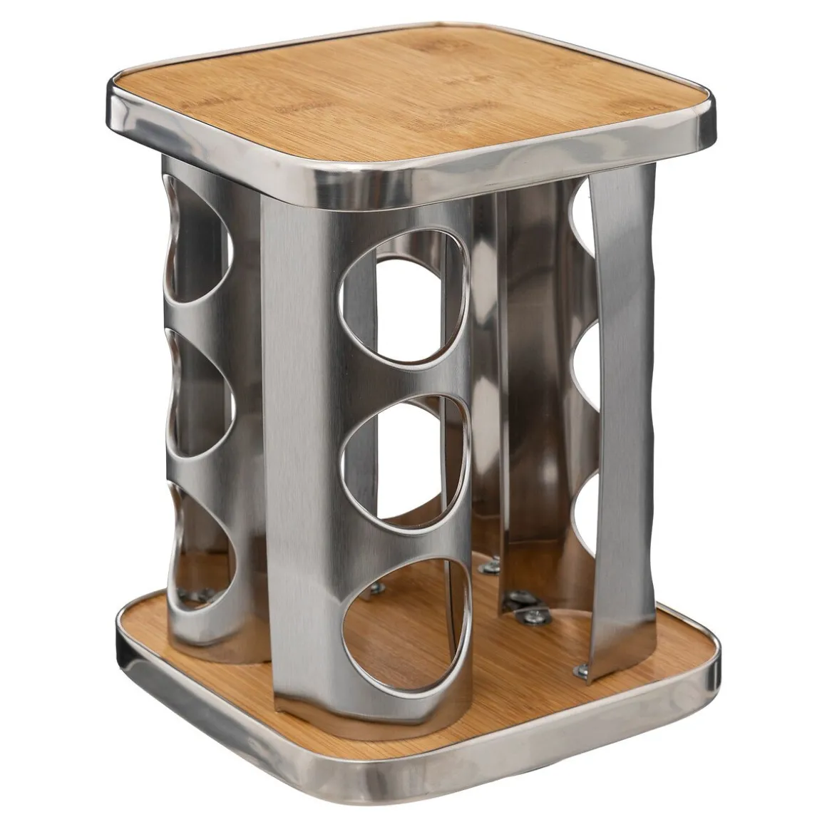 Conjunto de 12 frascos para especiarias com suporte rotativo