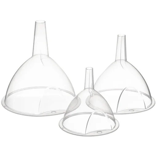 Conjunto de 3 funis em plástico