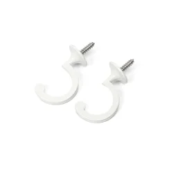 Conjunto de 2 ganchos brancos