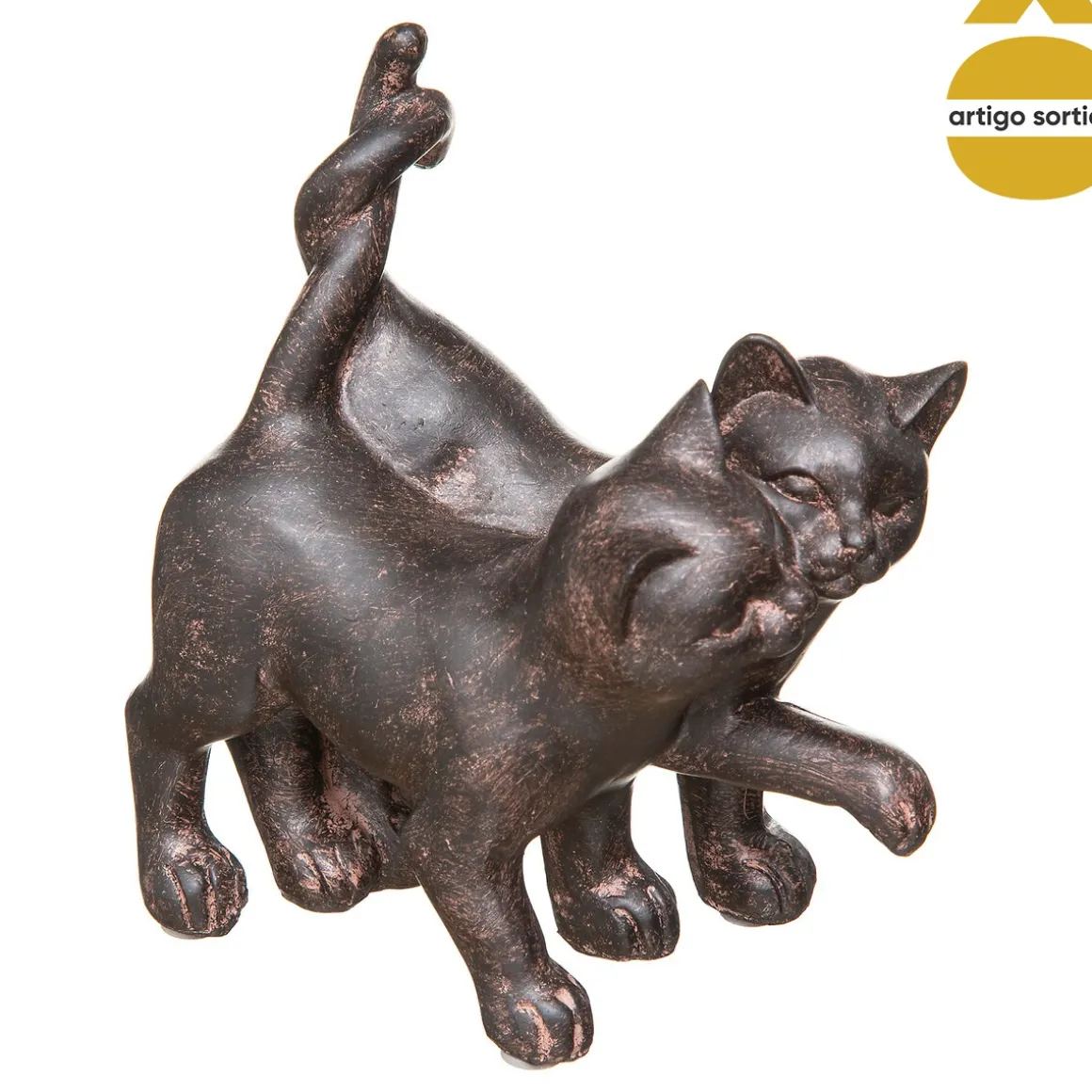 Conjunto de 2 gatos decorativos lenny