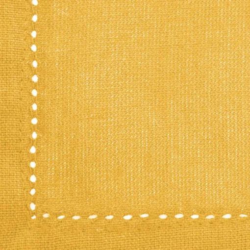 Conjunto de 4 guardanapos CHAMBRAY ocre em algodão