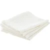 Conjunto de 4 guardanapos CHAMBRAY branco em algodão