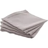 Conjunto de 4 guardanapos CHAMBRAY cinza em algodão