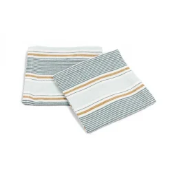 Conjunto de 2 guardanapos OCEAN LIFE azul em algodão