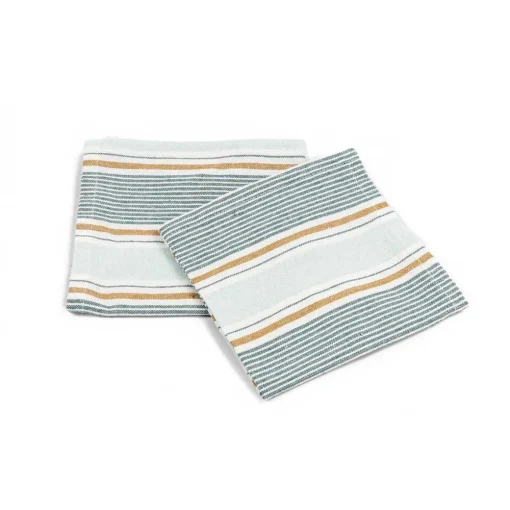 Conjunto de 2 guardanapos OCEAN LIFE azul em algodão