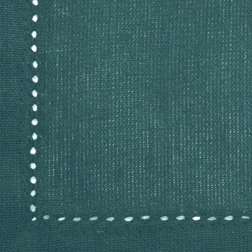 Conjunto de 4 guardanapos CHAMBRAY verde esmeralda em algodão