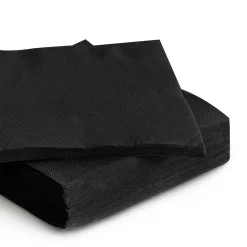 Conjunto de 30 guardanapos preto 38x38cm