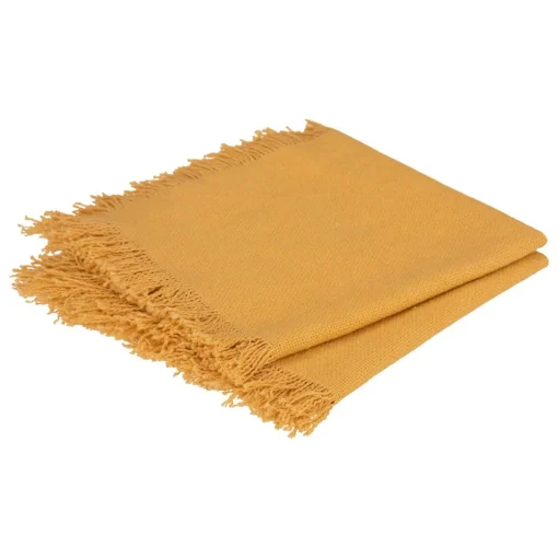 Conjunto de 2 guardanapos MAHA amarelo em algodão