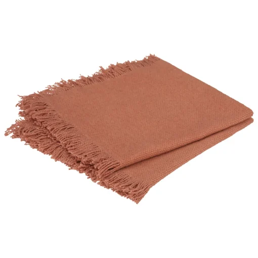 Conjunto de 2 guardanapos MAHA terracota em algodão