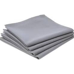 Conjunto de 4 guardanapos cinza claro