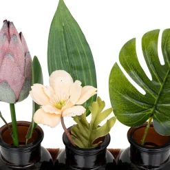 Conjunto de 3 jarras com flores KONI
