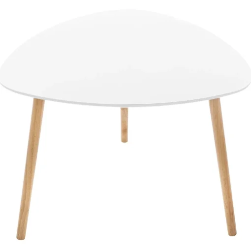 Conjunto de 3 mesas de apoio MILEO branco em madeira