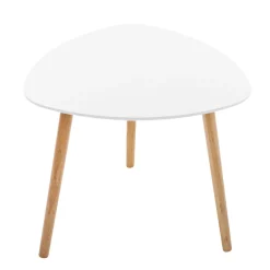 Conjunto de 3 mesas de apoio MILEO branco em madeira