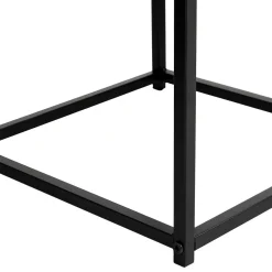 Conjunto de 2 mesas de apoio em mdf e metal preto JONES