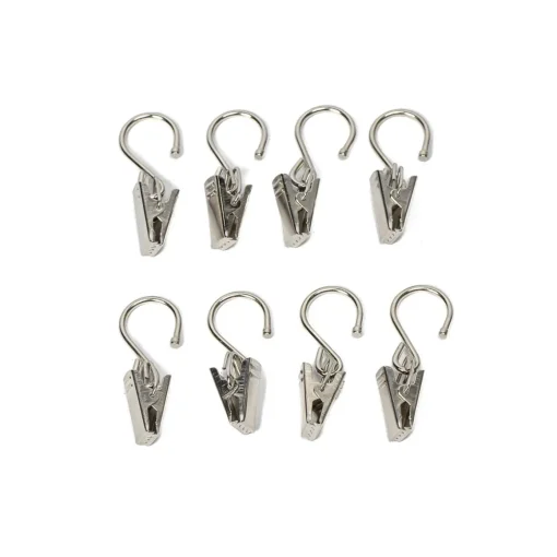 Conjunto de 8 molas prateadas para argolas