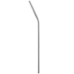 Conjunto de 6 palhinhas com escovilhão em aço inox