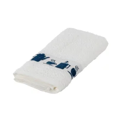 Conjunto de 2 panos de cozinha branco e azul 50x50cm