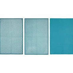 Conjunto de 3 panos de cozinha azul
