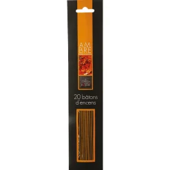 Conjunto de 20 paus de incenso ambar
