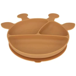 Conjunto de 4 peças de refeição ocre girafa em silicone
