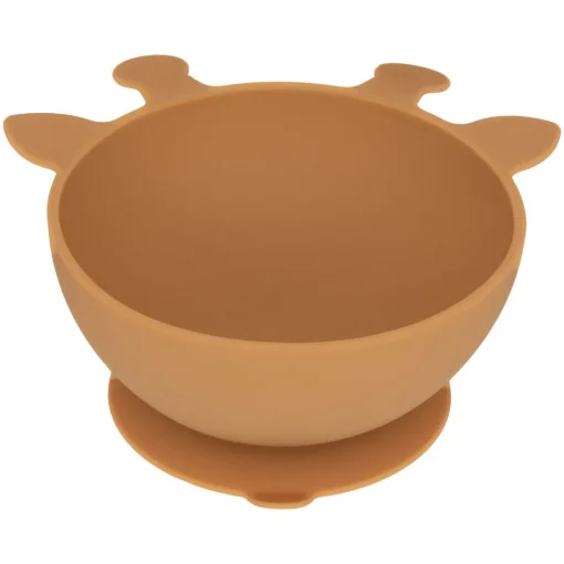 Conjunto de 4 peças de refeição ocre girafa em silicone