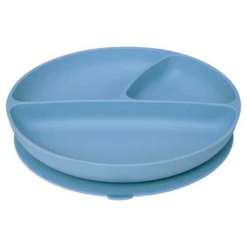 Conjunto De 4 Peças De Refeição Azul Em Silicone