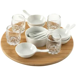 Conjunto de 14 peças para aperitivos