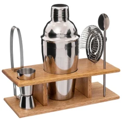 Conjunto de 6 peças para cocktail em inox
