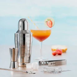 Conjunto de 5 peças para cocktail em inox