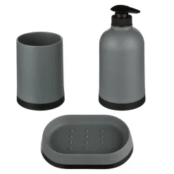 Conjunto de 3 peças wc cinza