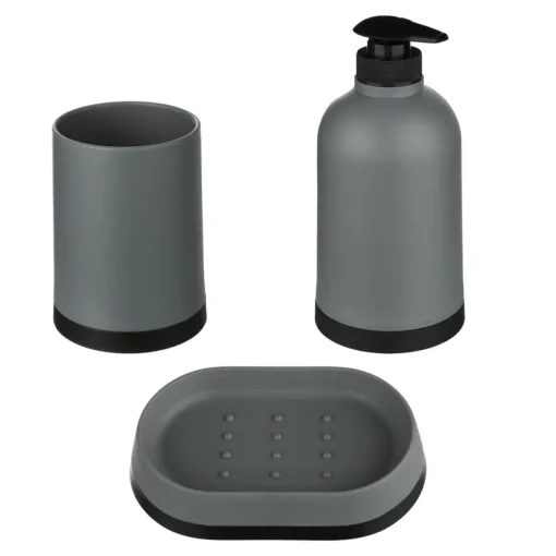 Conjunto de 3 peças wc cinza