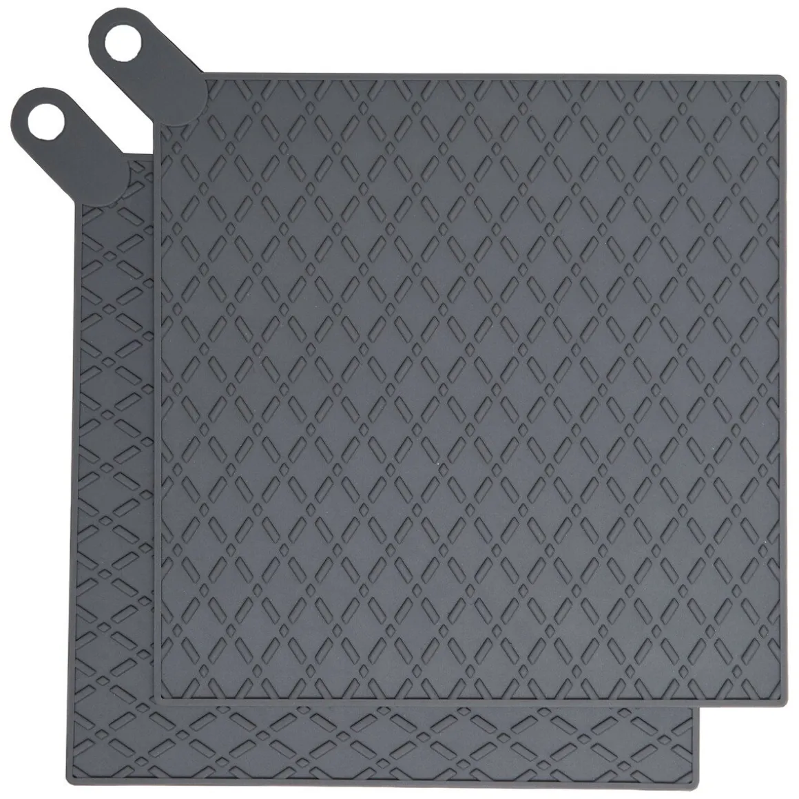 Conjunto de 2 pegas cinza em silicone