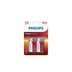 Conjunto de 2 pilhas alcalina Philips power life lr14