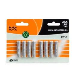 Conjunto de 8 pilhas alcalina bdc lr03