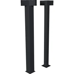 Conjunto de 2 postes de canto para pérgola MAJA cinza escuro 2,19m