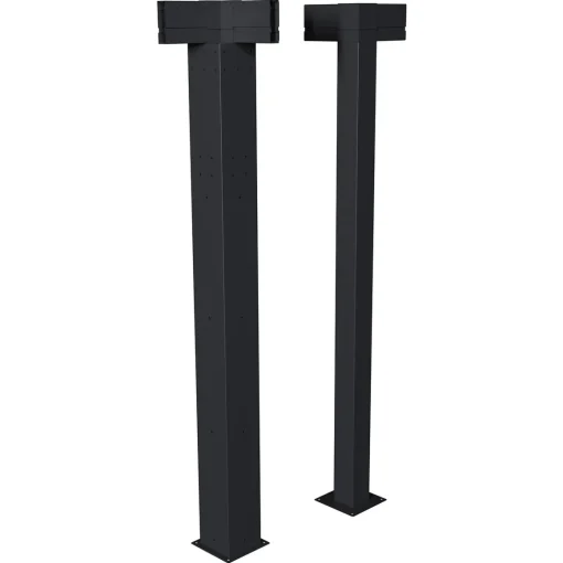 Conjunto de 2 postes de canto para pérgola MAJA cinza escuro 2,19m